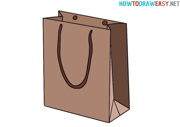 How to Draw a Paper Bag How to Draw Easy