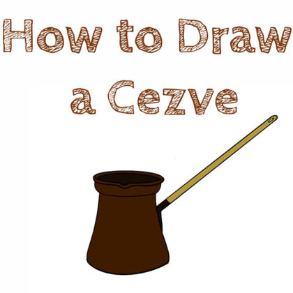 How to draw a Cezve coffee