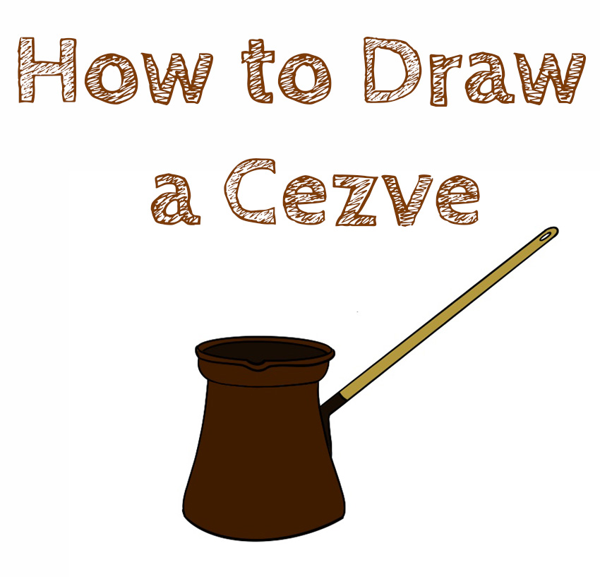 How to draw a Cezve