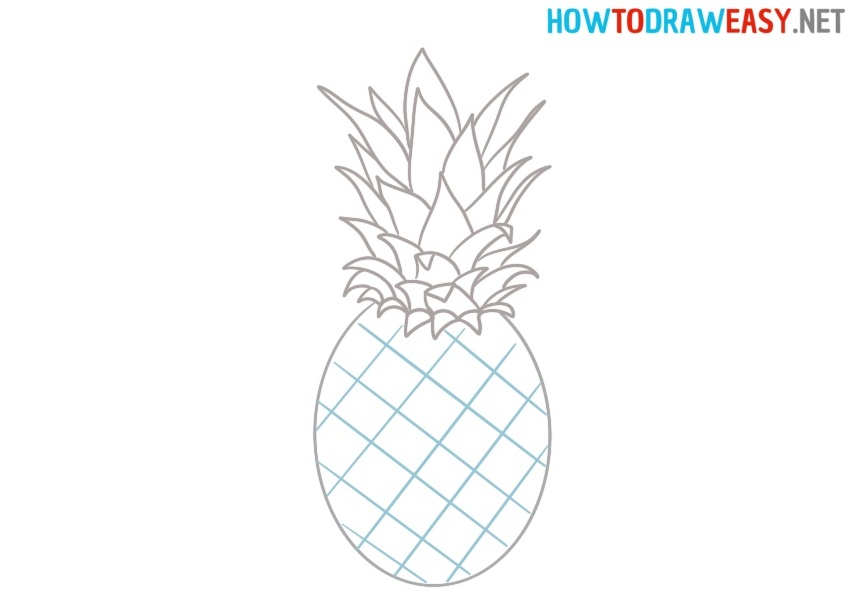 Pineapple drawing lesson