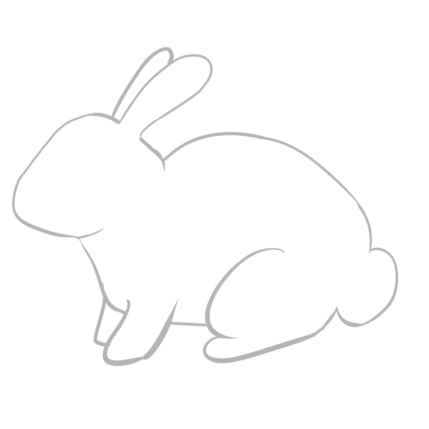 how to draw a bunny art for beginners