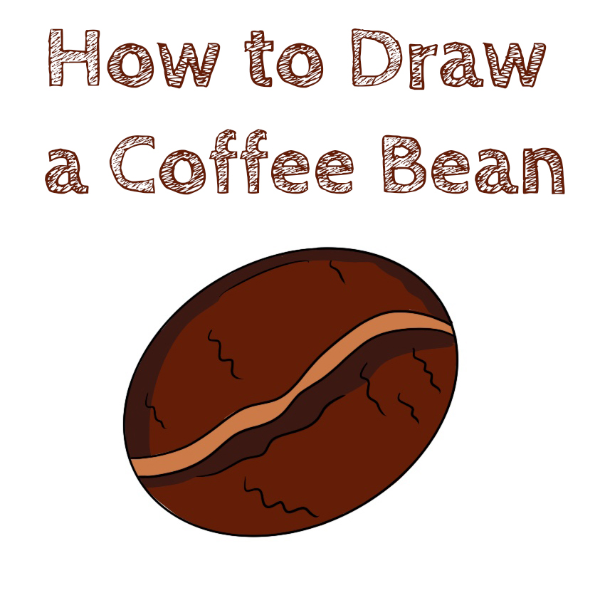 how to draw a coffee beans
