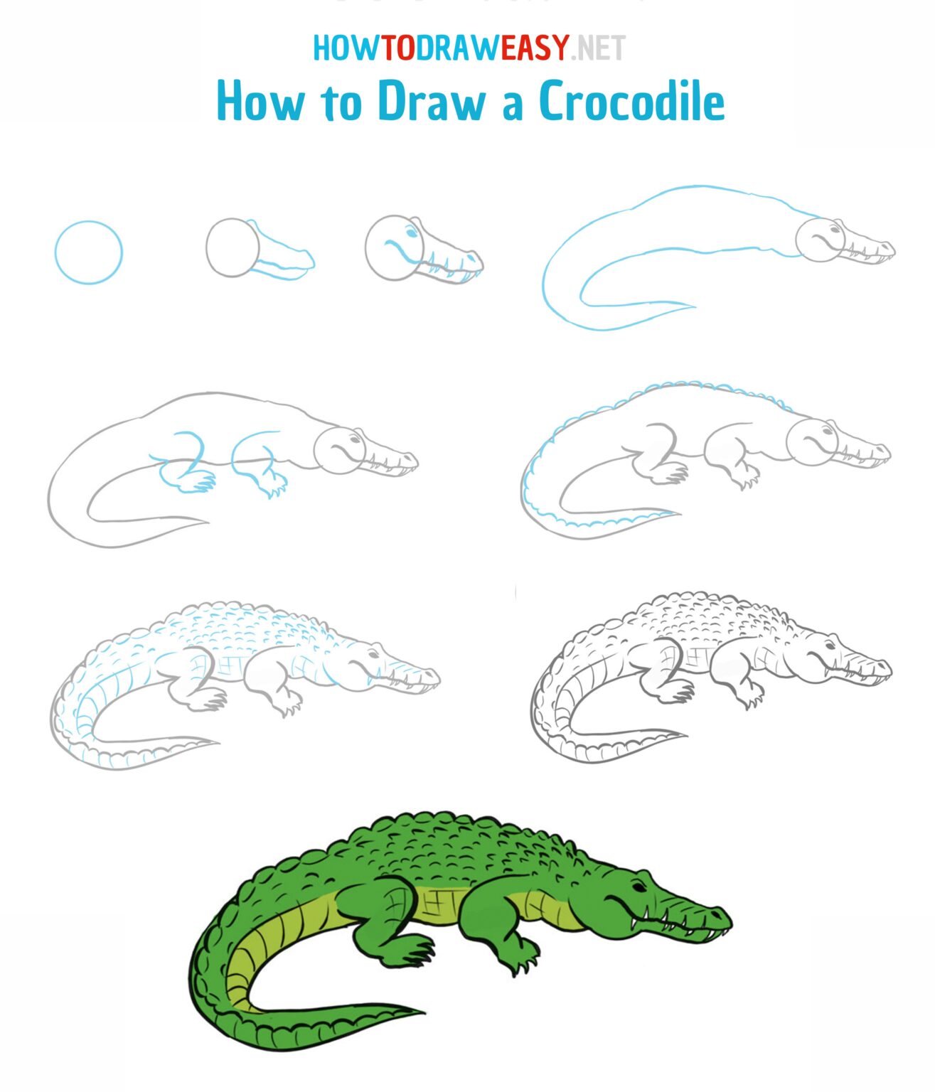 Comment Dessiner Un Crocodile Dessin Crocodile Dessin Comment Dessiner ...