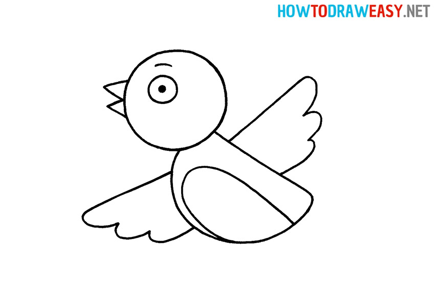 Bird for Kids drawing tutorial
