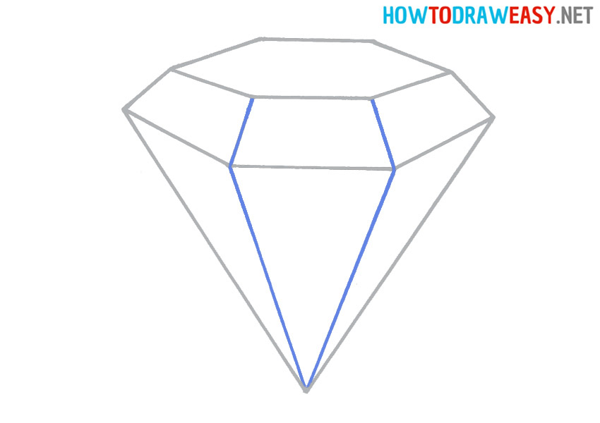 Diamond for Kids drawing tutorial