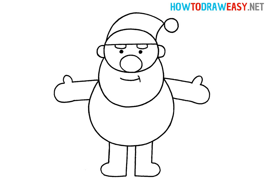 Draw Santa Claus Drawing for Kids
