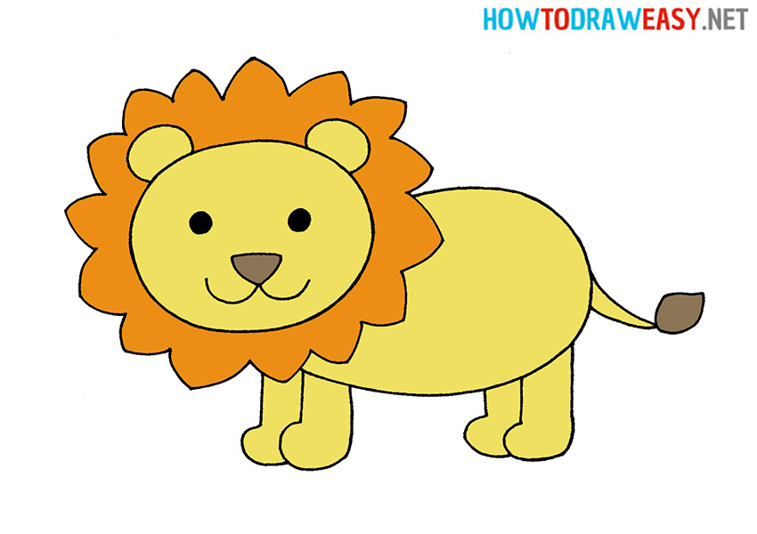 Drawing a Lion for Kids