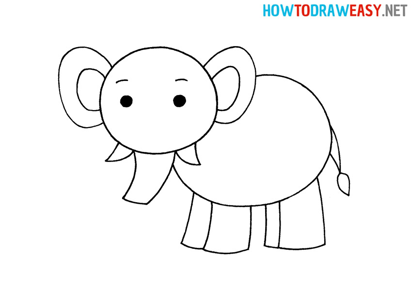 Drawing an Elephant for Kids