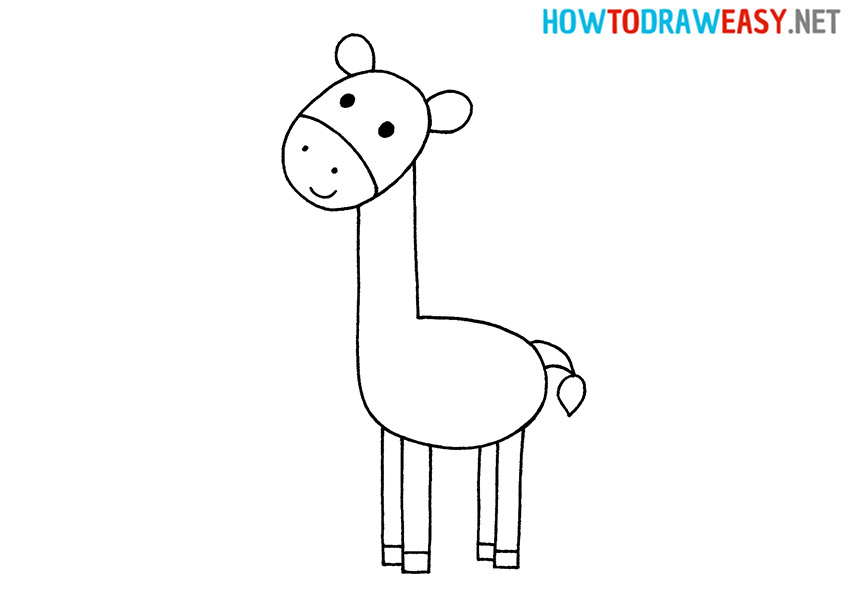 Giraffe Easy Drawing Tutorial