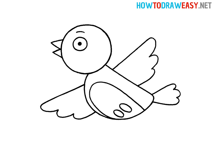How to Draw a Bird For Kids Tutorial