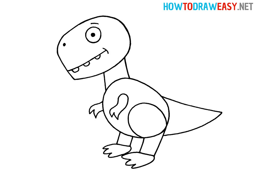 How to Draw a Dinosaur For Kids Tutorial