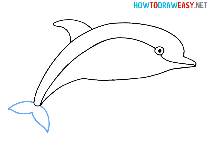 How to Draw a Dolphin Easy