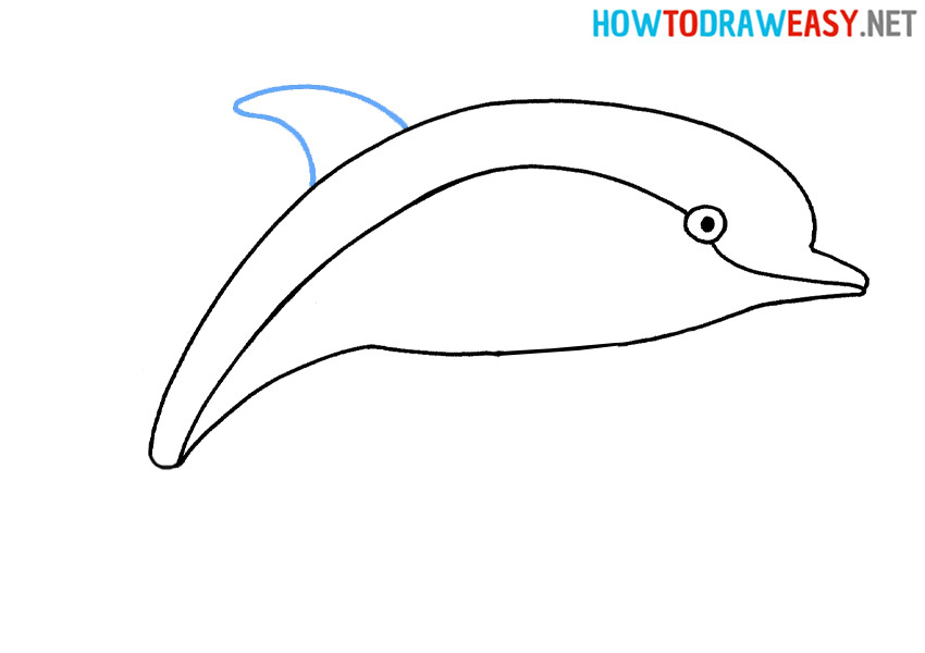 How to Draw a Easy Dolphin