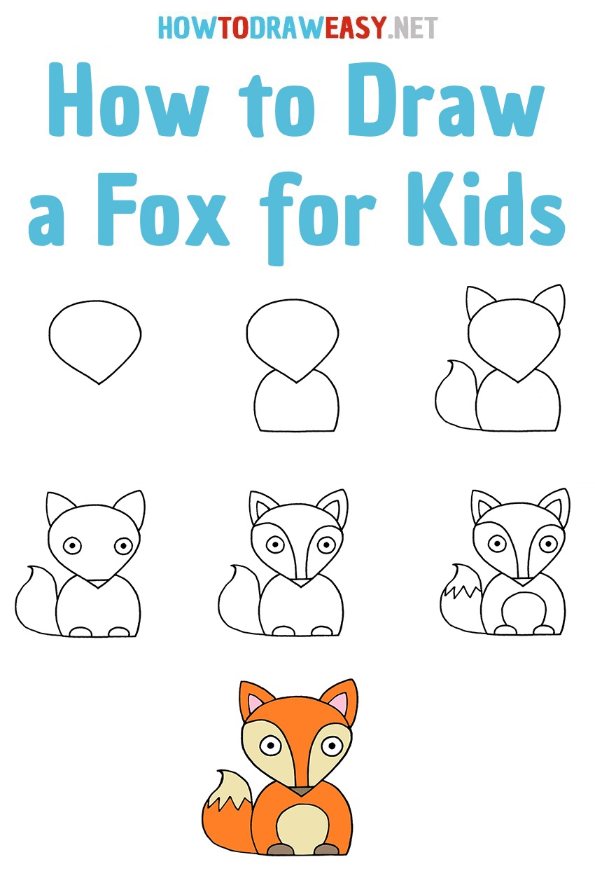 How to Draw a Fox For Kids Step By Step