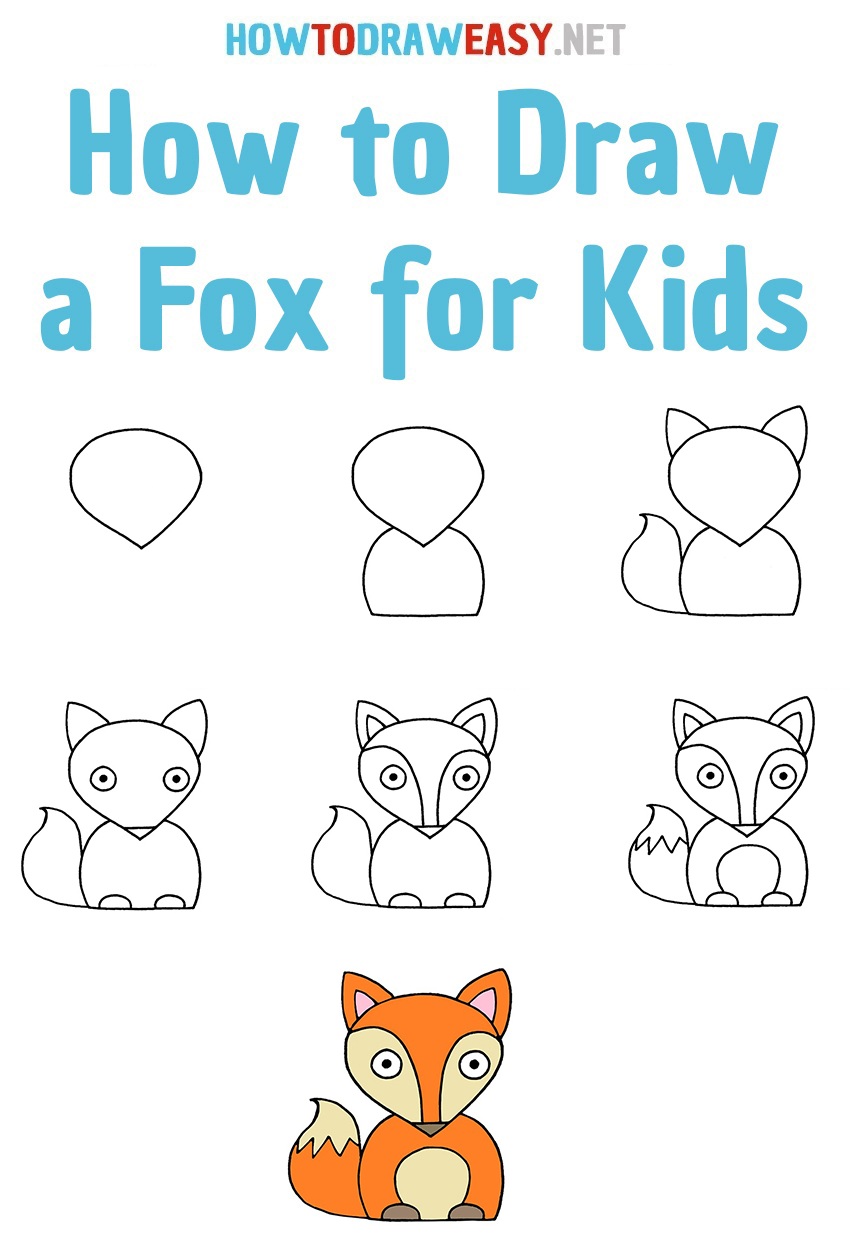 How to Draw a Fox for Kids - How to Draw Easy