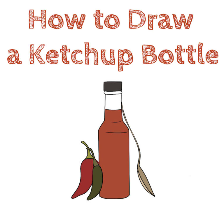 How to Draw a Ketchup Bottle How to Draw Easy