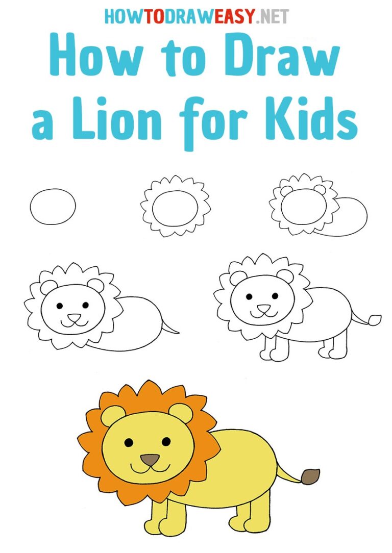 How to Draw a Lion for Kids How to Draw Easy