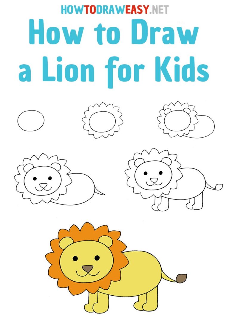 How To Draw A Lion Art For Kids Hub Drawing For Kids - vrogue.co