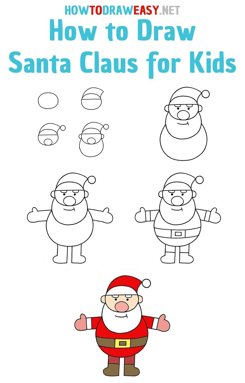 How to Draw Santa Claus for Kids How to Draw Easy