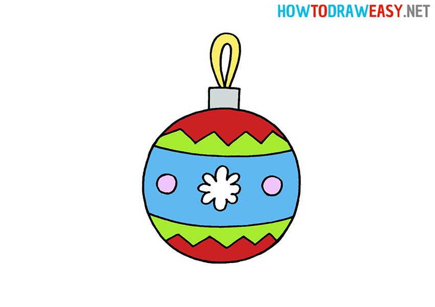 How to Draw a Simple Christmas Ball