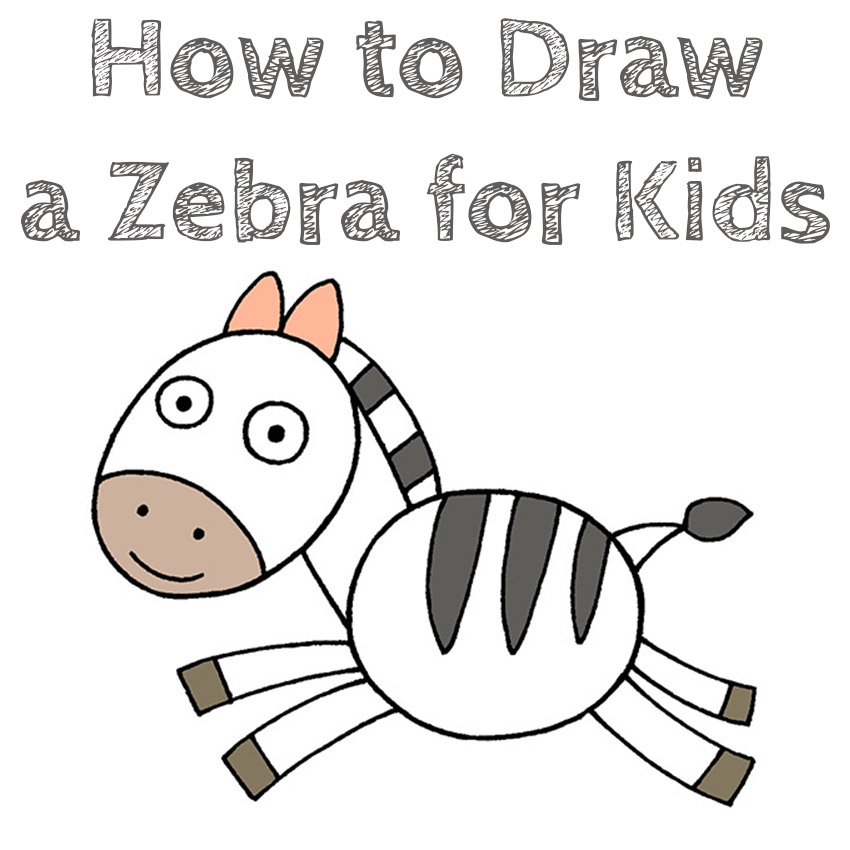 How to Draw a Zebra for Kids