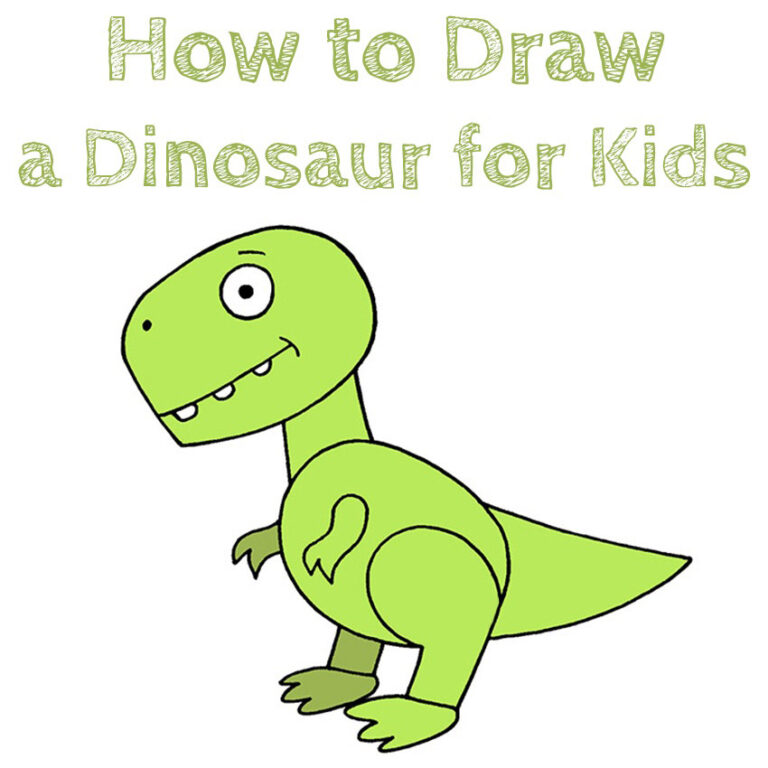 How to Draw a Dinosaur for Kids How to Draw Easy
