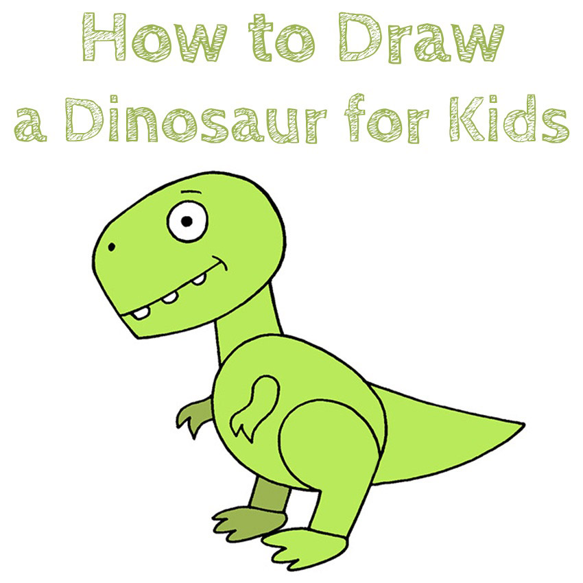 Draw A Dinosaur Easy