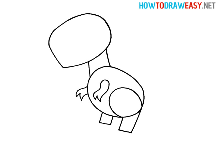 How to draw a Dinosaur easy