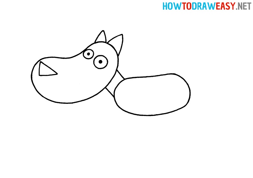 How to draw a wolf easy