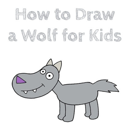 How to draw a wolf for beginners