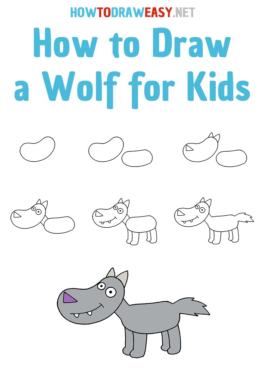 Featured image of post Wolf Drawing Easy For Kids