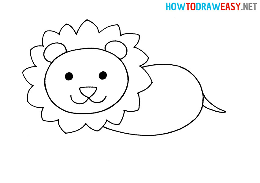 Lion Easy Drawing Tutorial