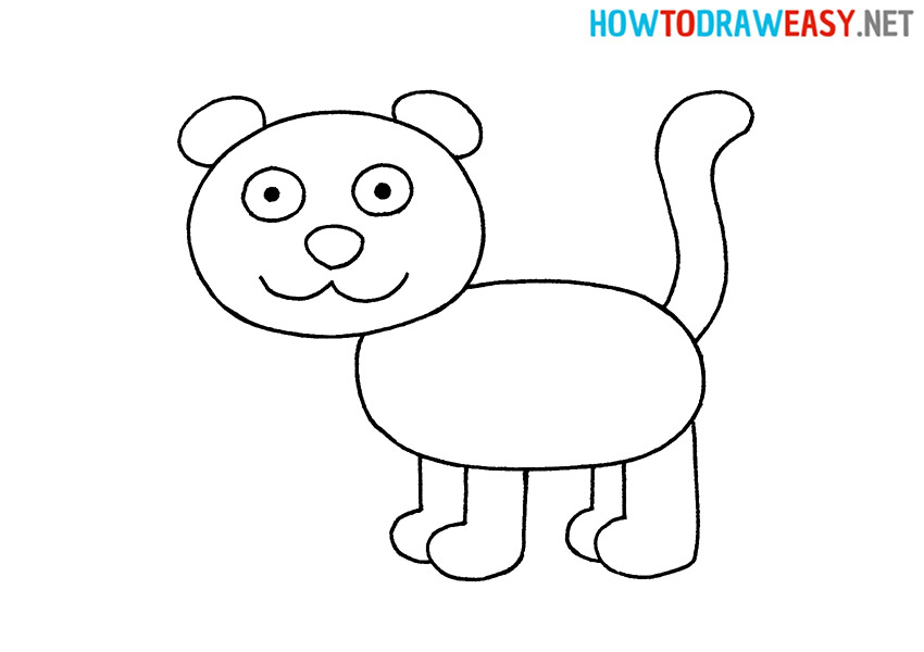 Tiger Easy Drawing Tutorial