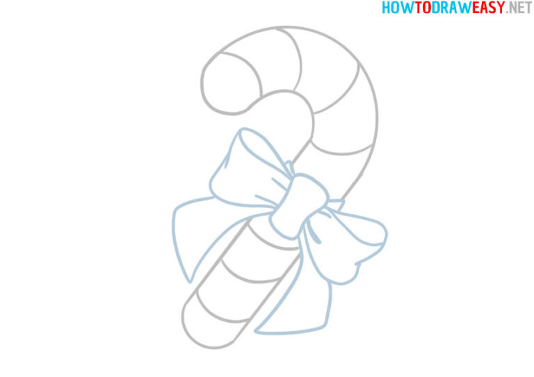 How to Draw a Christmas Candy Cane How to Draw Easy