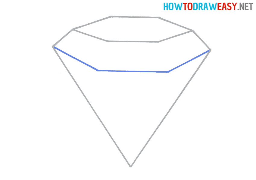 drawing lesson Diamond for kids