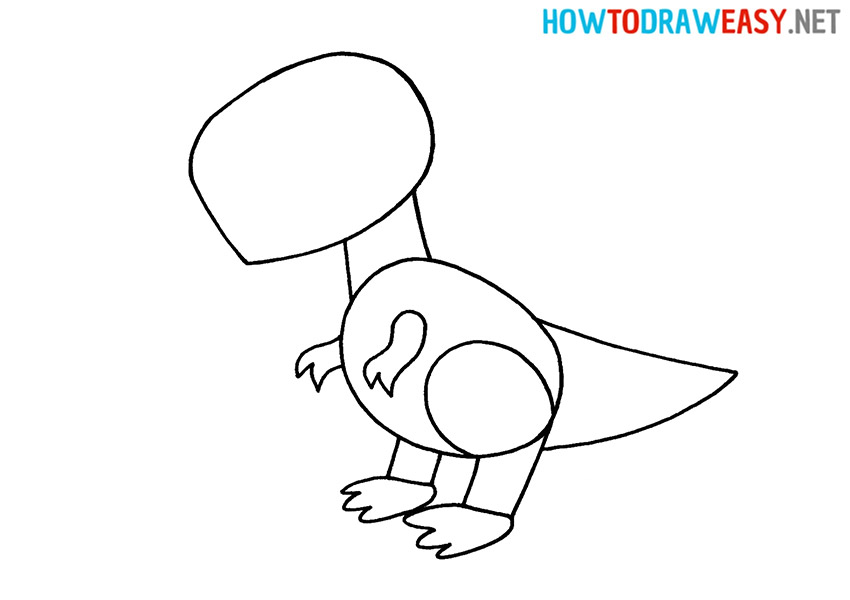 drawing lesson Dinosaur for kids