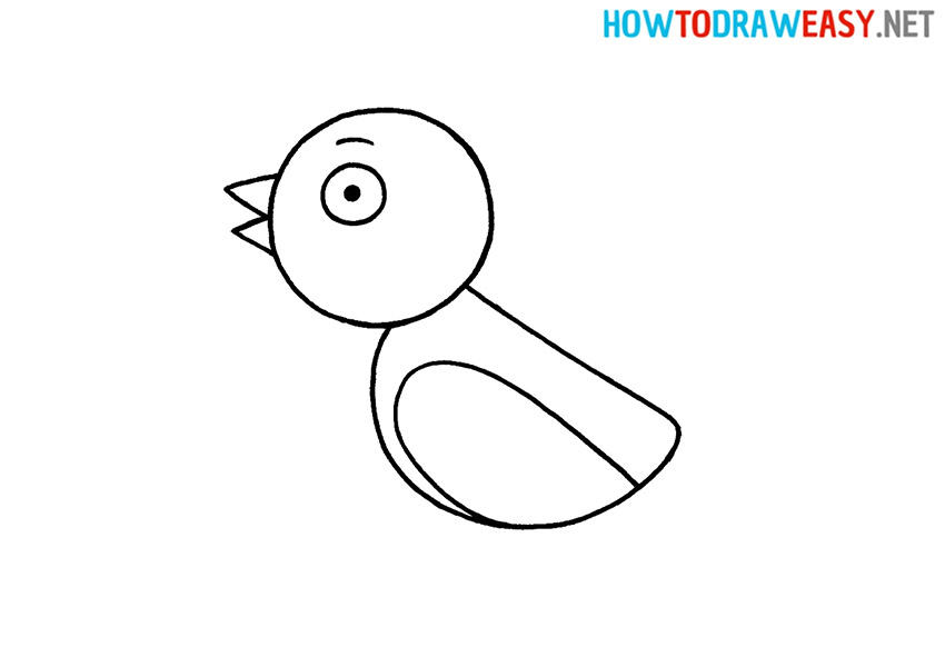 drawing lesson bird for kids