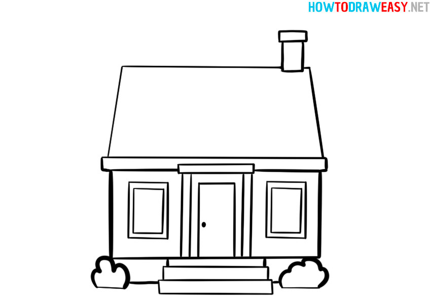 house drawing coloring pages