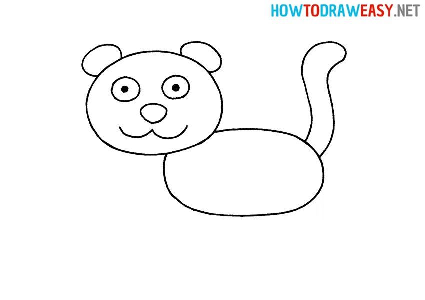 how to draw a cartoon tiger