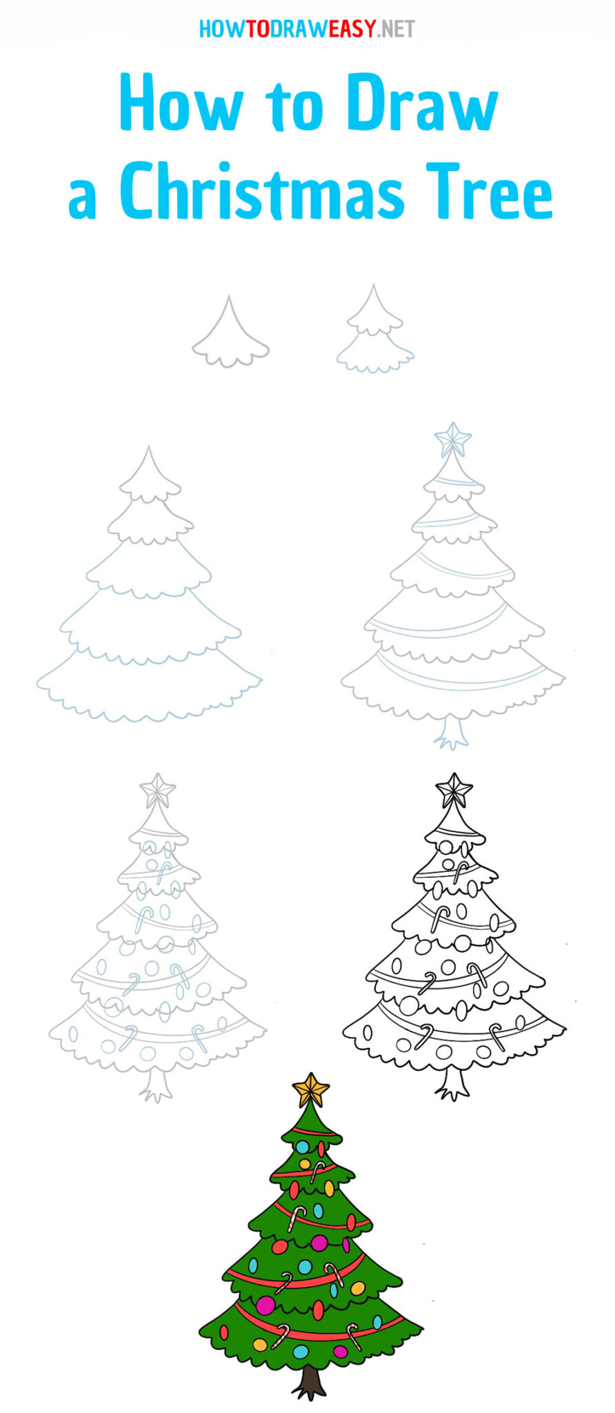 How to Draw a Christmas Tree How to Draw Easy