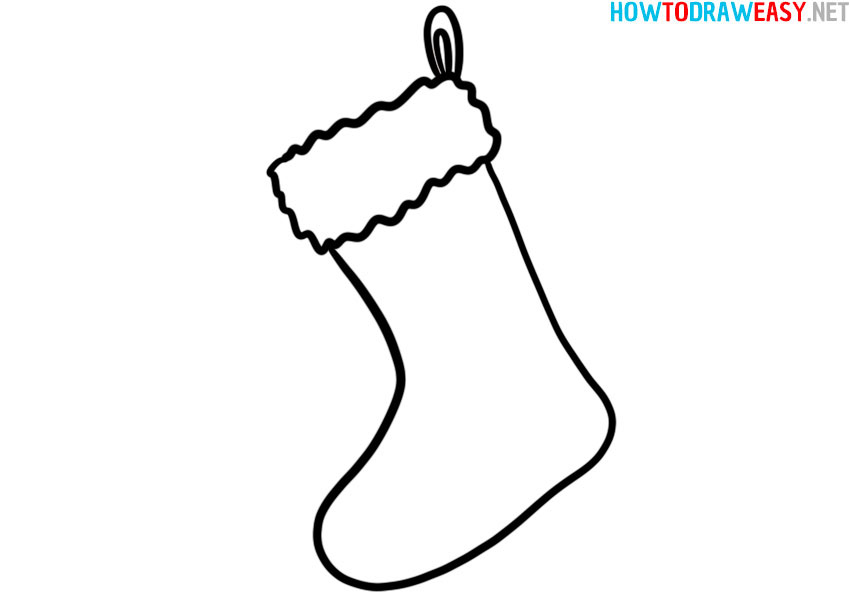 how-to-draw-a-simple-christmas-stocking
