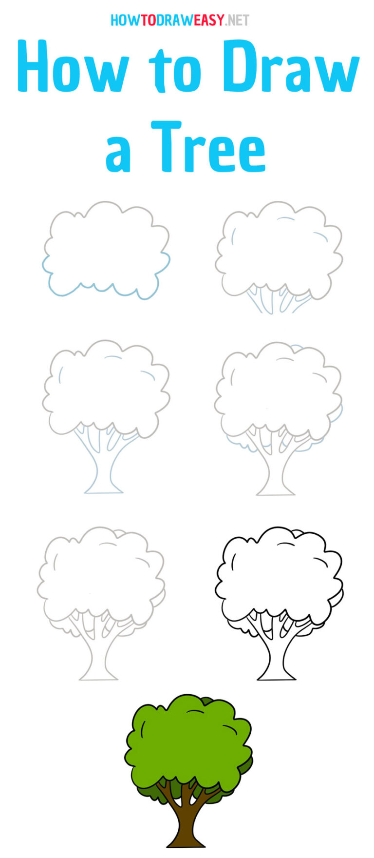 How to Draw a Tree - How to Draw Easy