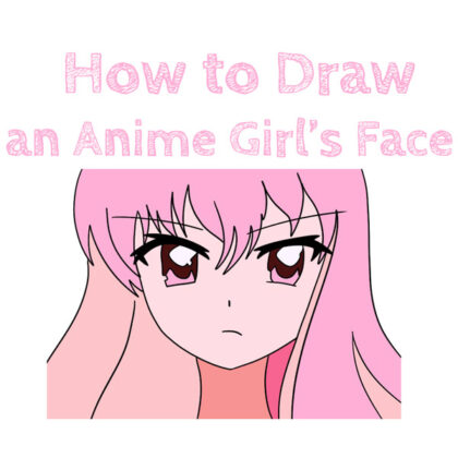 how to draw anime girls face easy