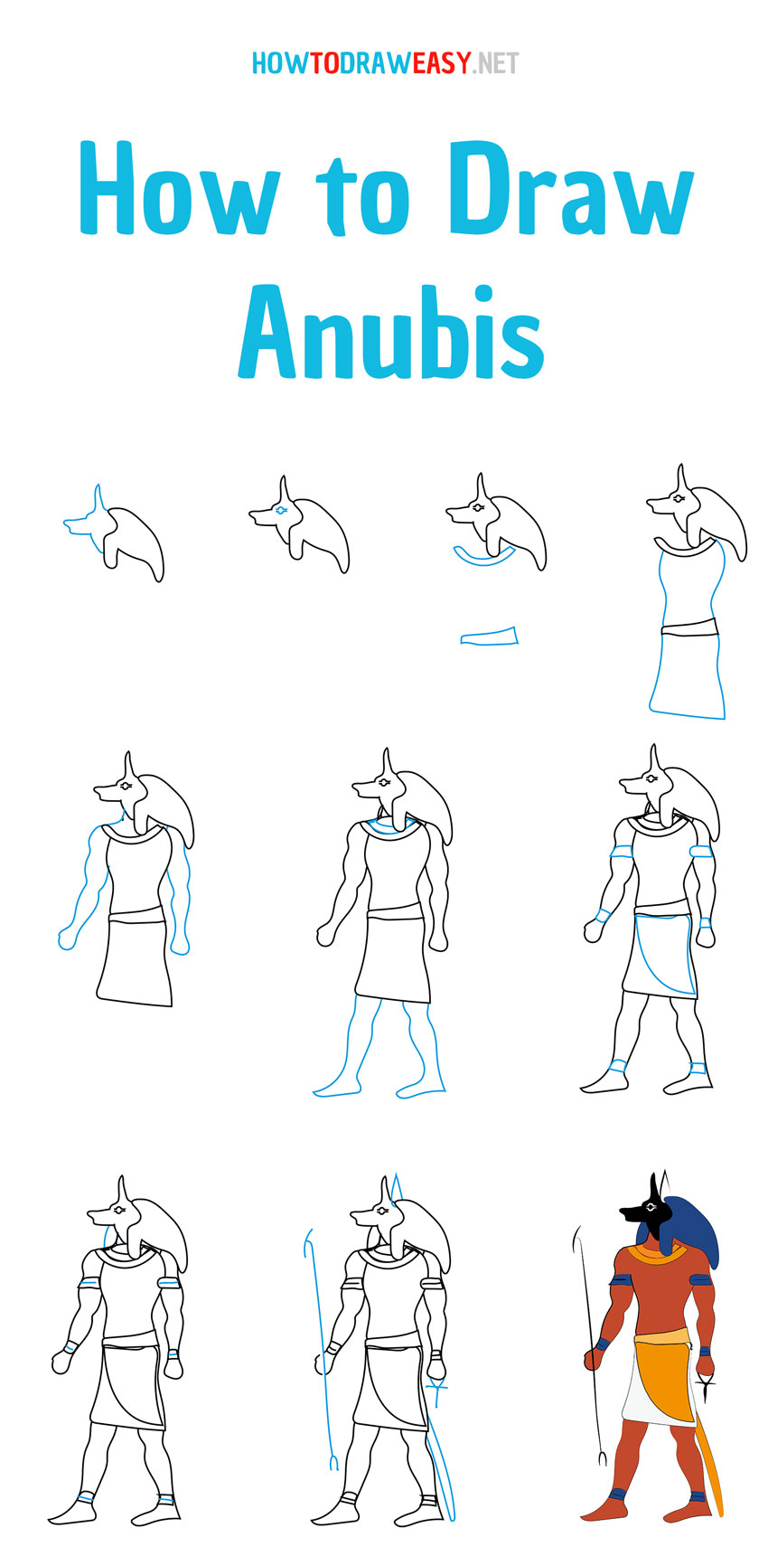 How to draw Anubis? 