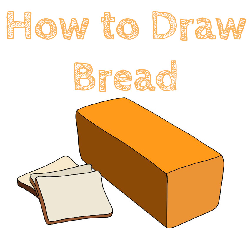 how to draw bread