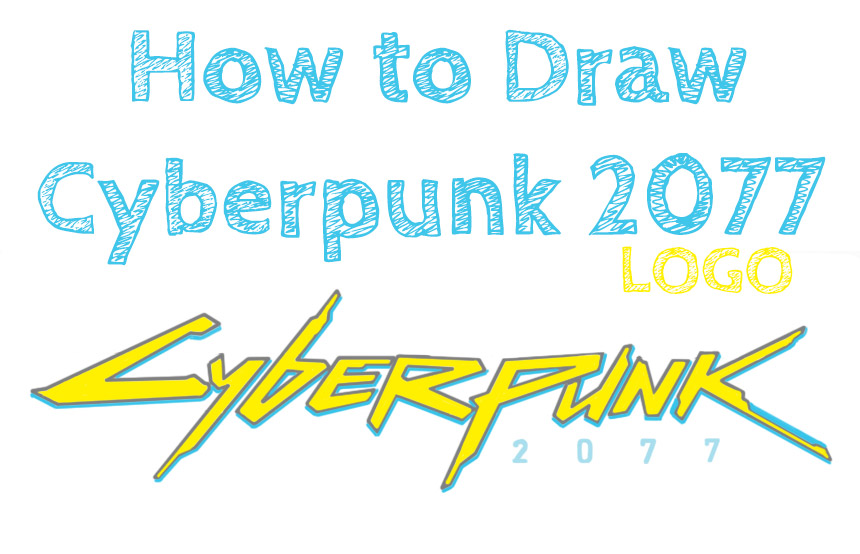 how to draw cyberpunk 2077 logo