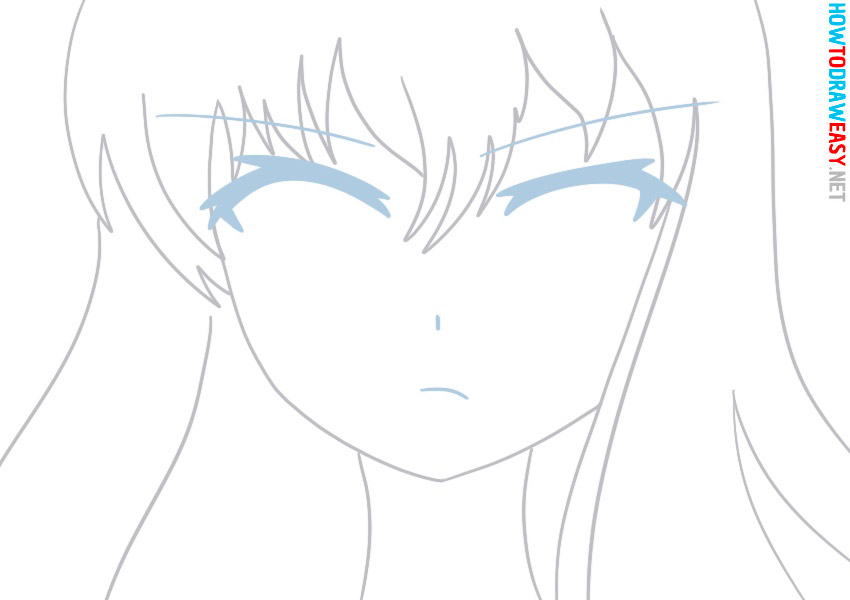 Cute Anime Girl Face Sketch gambar ke 13