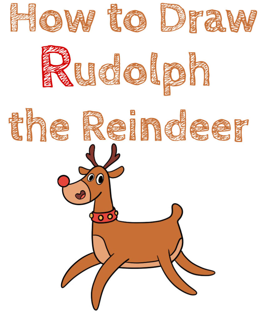 How to Draw Rudolph the Reindeer - How to Draw Easy