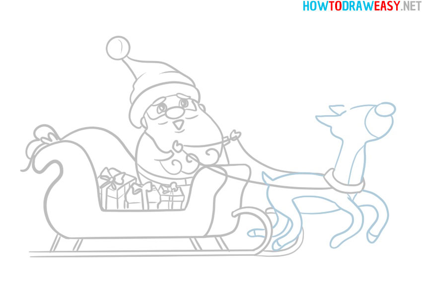 how-to-draw-rudolph-sleigh
