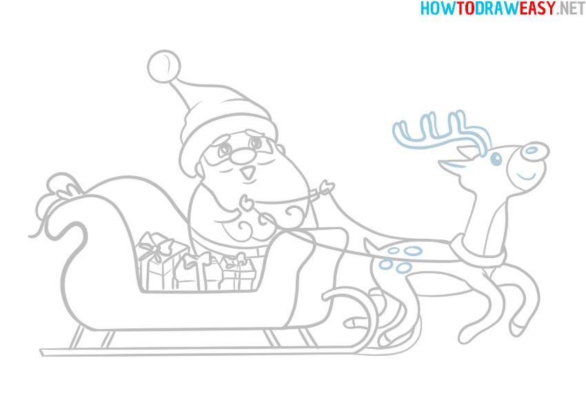 how-to-draw-santa-claus-and-reindeer